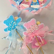 تصویر گیفت نمدی نوزادی خرسی گیفتی اقتصادی، گوگولی و مناسب برای جشن نوزادی یا تعیین جنسیت