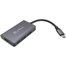 تصویر هاب USB-C آدام المنتس 4 پورت مدل Casa A01m 