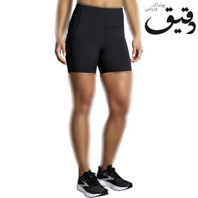 تصویر بایکر ورزشی بروکس زنانه Brooks Method 8″ Short Tight یاسی BROOKS METHOD