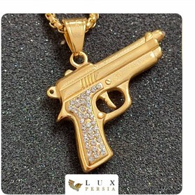 تصویر پلاک استیل کلت کمری 