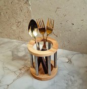 تصویر جا قاشقی چوبی رابر وود 