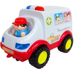 تصویر اسباب بازی آمبولانس با تجهیزات پزشکی 36+ ماه هولا تویز Hola Toys Ambulance Car Toy code:836