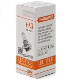 تصویر لامپ هالوژن خودرو سیم دار 55-60 وات برند لی تک H3 (لیتک - Lee Tech H3 55 W) 