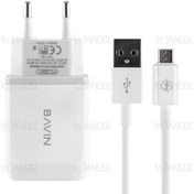 تصویر شارژر دیواری سریع و کابل میکرو یو اس بی باوین Bavin PC388Y Micro USB Charger 