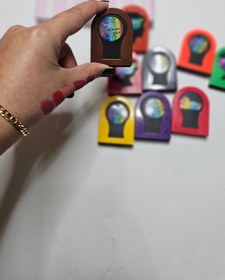 تصویر گچ مو رنگی - قهوه ای 