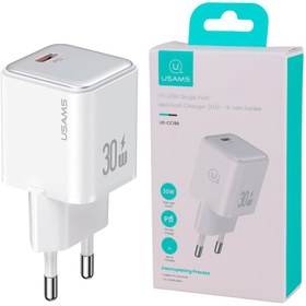 تصویر شارژر دیواری یوسمز مدل US-CC186 USAMS US-CC186 30W Single Port Mini Fast Charger