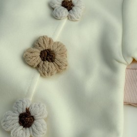 تصویر بلوز طرح گل بافتنی 