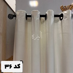 تصویر پرده مخمل سفید کد36 