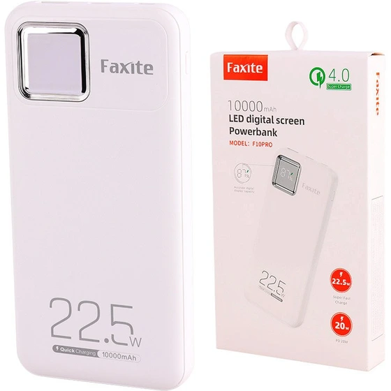 خرید و قیمت پاور بانک فست شارژ 10000 فاکسی تی Faxite F10 PRO QC4.0 PD ...