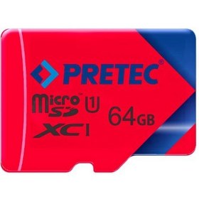 تصویر رم میکرو Pretec ظرفیت 64 گیگابایت (سرعت خواندن 100 مگابایت بر ثانیه) 