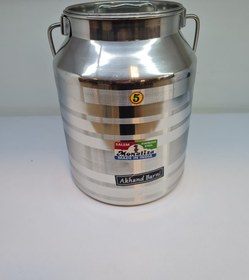 تصویر دبه ۵ لیتری استیل هند 