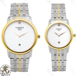 تصویر ساعت مچی عقربه ای ست زنانه و مردانه تیسوت - ست TISSOT 1853 PREMIER T77154G,L