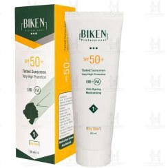 تصویر کرم ضدآفتاب رنگی پوست خشک بیکن SPF50 مدل +1 حجم 50 میلی لیتر 