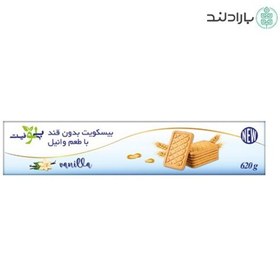 تصویر بیسکویت بدون قند وانیلی 620 گرمی بیلو شیرین شده با استویا(خانواده) 