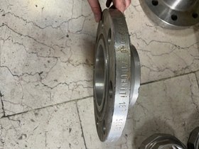 تصویر فلنج گلودار استنلس استیل سایز 5اینچ PN40 رده 40 اس از جنس SA182F321 WN FLANGE 5" RTJ PN40SCH 40 S SA182F321