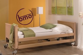 تصویر تخت بستری خانگی فول برقی با روکش چوبی ا Home electric medical bed Home electric medical bed