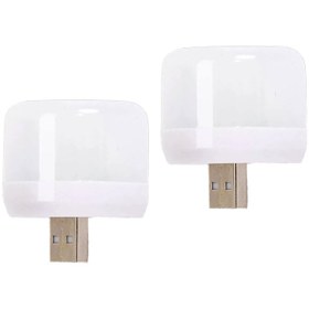تصویر چراغ قوه مدل USB LIGHT بسته 2 عددی - مشکی 