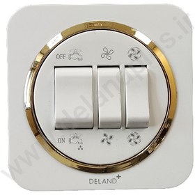 تصویر کلید کولر دلند پلاس مدل آدا سفید زه طلایی 