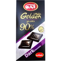 تصویر شکلات تلخ آیدین ۹۰ درصد ۱۰۰ گرم 