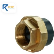 تصویر مهره ماسوره یکسر مغزی برنجی یو پی وی سی ویسپار 