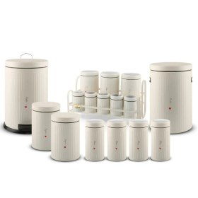 تصویر سرویس آشپزخانه عروس 17 پارچه درب استیل 