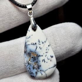 تصویر گردن آویز سنگ طبیعی دندریت معدنی کد 31851 