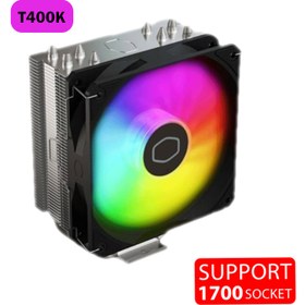 تصویر خنک کننده پردازنده کولر مستر مدل T400k ARGB Cooler Master T400k ARGB CPU Cooler