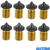 تصویر نازل هات اند پرینتر سه بعدی روکش تفلون Teflon coated E3D nozzle برای قطر فیلامنت 1.75 