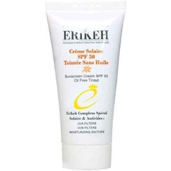 تصویر کرم ضد آفتاب رنگی اریکه مناسب پوست های چرب  SPF50 Erikeh SPF50 Sunscreen Cream For Oily And Acne Skins 50ml