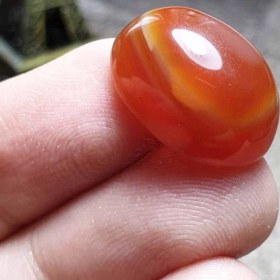 تصویر نگین عقیق سه پوستی خراسانی معدنی کد 25734 