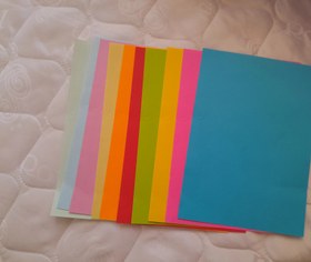 تصویر کاعذ رنگی تعداد در بسته ۱۰ عدد سایز،a4 