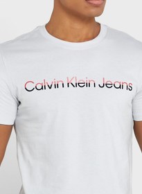 تصویر تی‌شرت یقه گرد لوگو برند calvin klein jeans Logo Crew Neck T-Shirt