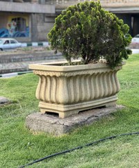 تصویر گلدان مستطیل بتنی مدل هماتوس - سفید Homatus