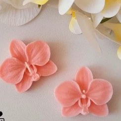 تصویر شمع ارکیده روآبی گیفت شمع ارکیده شمع گل ارکیده رنگی 