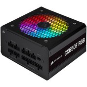 تصویر پاور CX650F RGB کورسیر 650 وات ا Corsair CX650F RGB Fully Modular Power Supply Corsair CX650F RGB Fully Modular Power Supply
