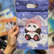 تصویر زیپ کیپ دسته دار پاندا و برف 