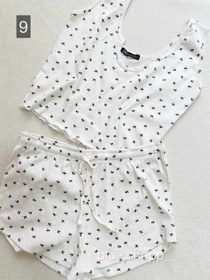 تصویر ست کراپ شورتک کبریتی زارا (ZARA)بنگلادش یقه دلبری زنانه و دخترانه/کد ۵۴۵ 545