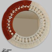 تصویر مدل آینه مکرومه تابان |macrame mirror a04 