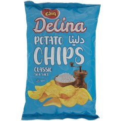 تصویر لینا چیپس دلینا نمک دریایی 57گرم 