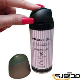 تصویر ﺍﺳﭙﺮﯼ خوشبو کننده ﺑﺪﻥ زنانه پرستیژ مدل Bombshell Women حجم 150 میلی لیتر Prestige bombshell women's deodorant spray, volume 150 ml