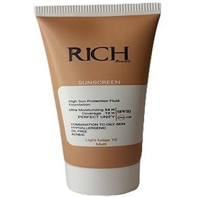 تصویر ضدآفتاب فلوئیدی رنگی ریچ(light beige matte RICH)شماره10 | فروشگاه آرایشی خوشگلاسیون 