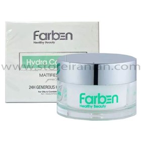 تصویر کرم مغذی آبرسان صورت چای سبز فاربن حجم 50 میلی لیتر Farben Bamboo Extract Oily Skin Hydrating Cream 50ml