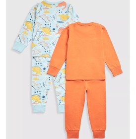 تصویر پیشبند دایناسوری - بسته ۲ عددی برند mothercare Dinosaur Pyjamas - 2 Pack