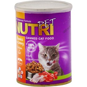 تصویر کنسرو گربه نوتری پت با طعم مرغ و گوشت ا NutriPet Chicken And Beef Canned Cat Food NutriPet Chicken And Beef Canned Cat Food