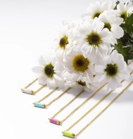 تصویر گردنبند زنجیری Mini Shining White Bella 