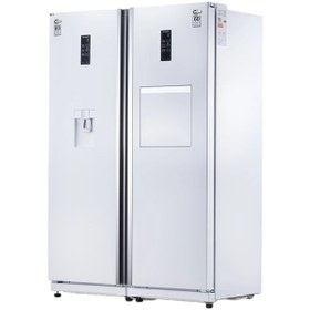 تصویر یخچال فریزر دوقلو کلور 40 فوت مدل گلوری پلاس Glory plus stainless steel twin 40 feet refrigerator freezer