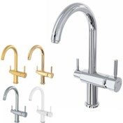 تصویر شیر ظرفشویی کلار مدل آبشار دو منظوره رنگ طلایی 