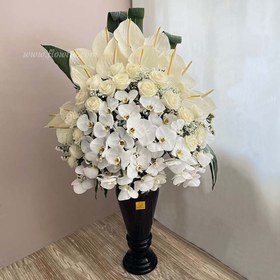 تصویر جام گل ارکیده سفید کد 271 