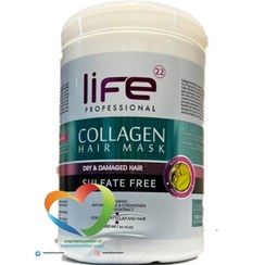 تصویر ماسک مو کلاژن لایف life Collagen hair mask حجم 1000میلی لیتر 