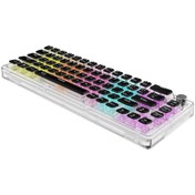 تصویر کیبورد مکانیکال گیمینگ شفاف پرودو مدل Porodo Gaming Pudding Keycaps Transparent Mechanical Keyboard PDX223 